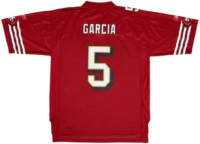 2002-03 San Francisco 49ers Garcia #5 Reebok On Field Home Jersey - 8/10 - (L)