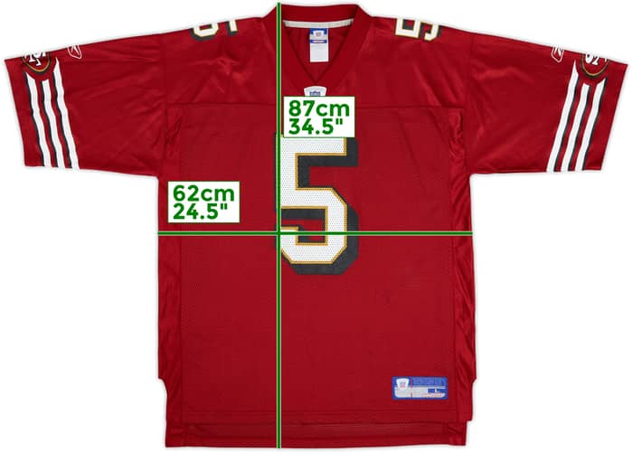 2002-03 San Francisco 49ers Garcia #5 Reebok On Field Home Jersey - 8/10 - (L)