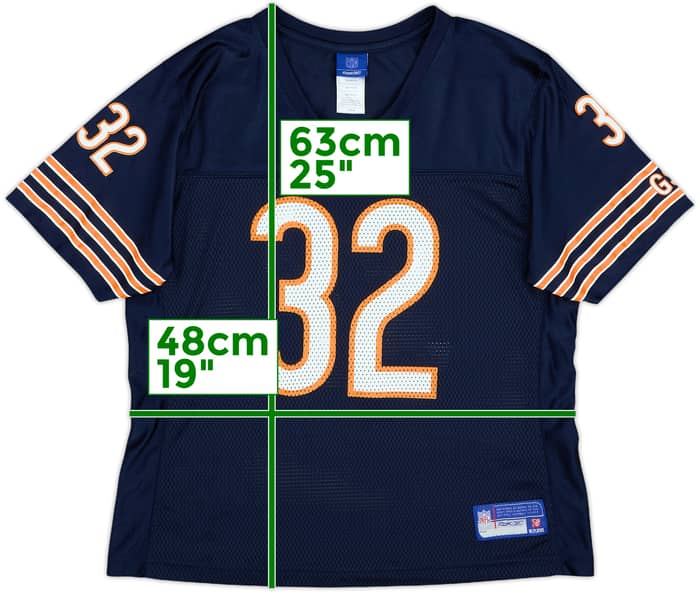 2007 Chicago Bears Benson #32 Reebok On Field Home Jersey Womens - 9/10 - (L)