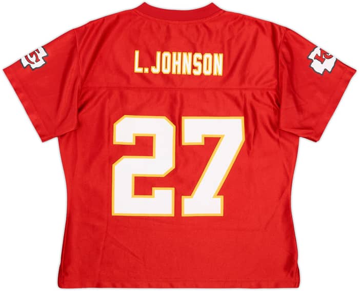2005-06 Kansas City Chiefs L.Johnson #27 NFL Replica Home Jersey Womens - 6/10 - (M)
