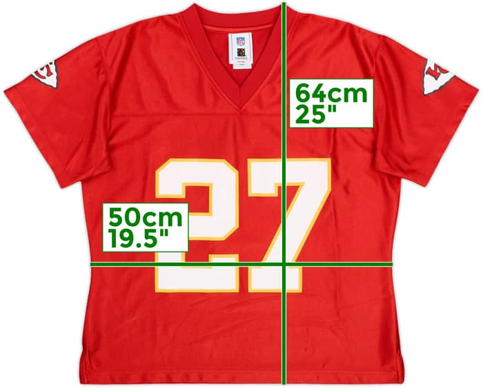 2005-06 Kansas City Chiefs L.Johnson #27 NFL Replica Home Jersey Womens - 6/10 - (M)