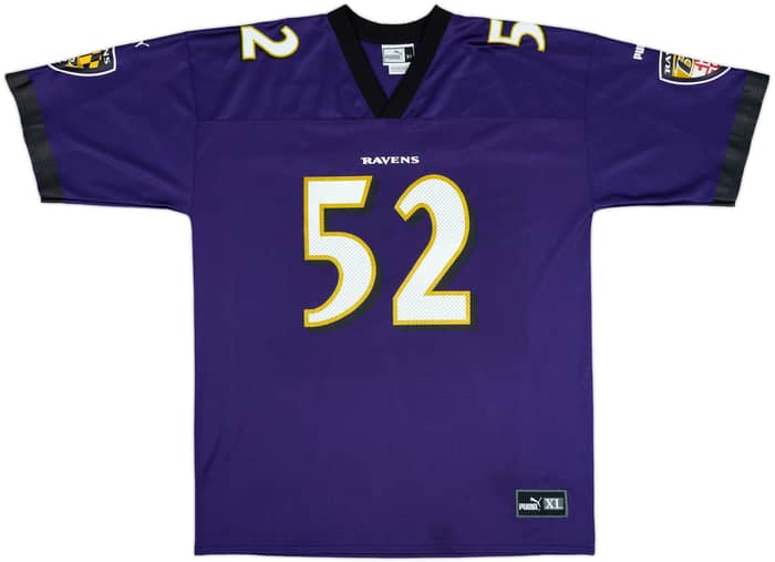 1999-01 Baltimore Ravens R.Lewis #52 Puma Home Jersey - 8/10 - (XL)