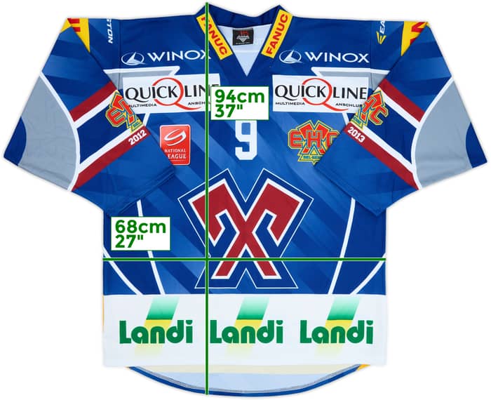 2012-13 EHC Biel-Bienne Seguin #9 TFS Home Jersey - 9/10 - (XXL)