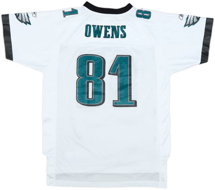 2005-06 Philadelphia Eagles Owens #81 Reebok On Field Away Jersey - 9/10 - (XL.Boys)