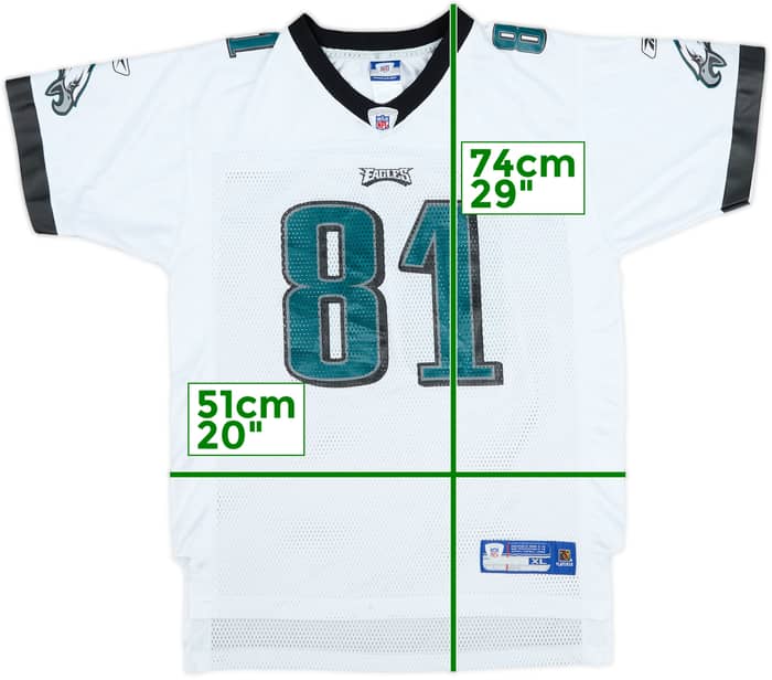 2005-06 Philadelphia Eagles Owens #81 Reebok On Field Away Jersey - 9/10 - (XL.Boys)