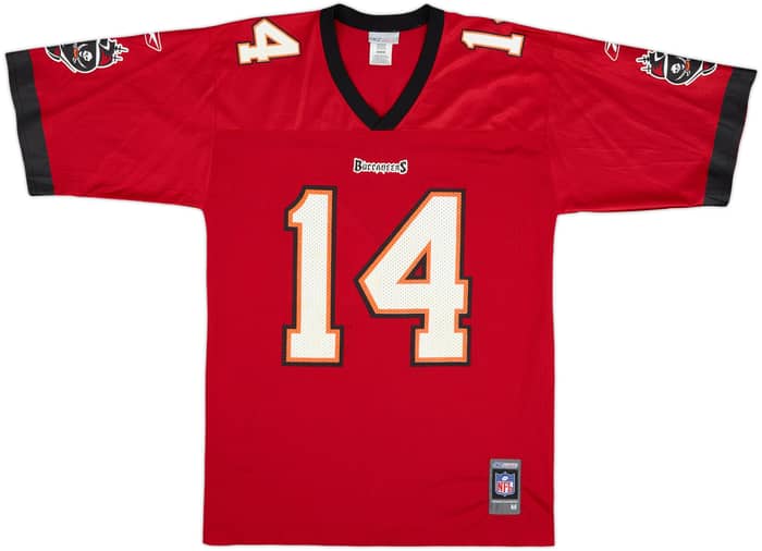 2001 Tampa Bay Buccaneers B.Johnson #14 Reebok Home Jersey - 8/10 - (M)