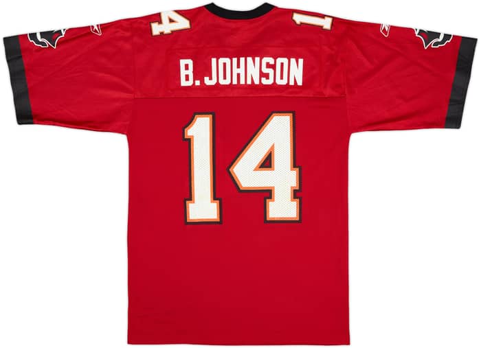 2001 Tampa Bay Buccaneers B.Johnson #14 Reebok Home Jersey - 8/10 - (M)