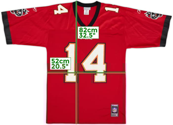 2001 Tampa Bay Buccaneers B.Johnson #14 Reebok Home Jersey - 8/10 - (M)