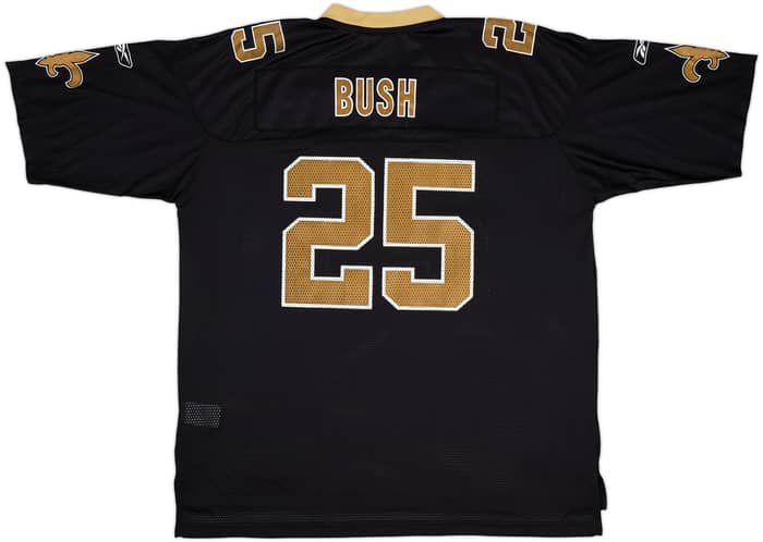 2008-10 New Orleans Saints Bush #25 Reebok On Field Home Jersey - 7/10 - (XXL)