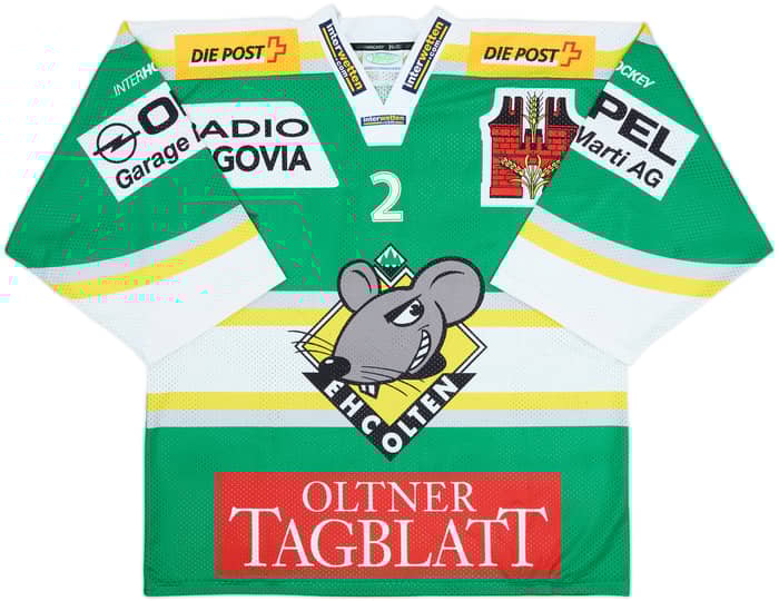 2003-05 EHC Olten Werlen #2 'Signed' Yvette Home Jersey - 7/10 - (XL)
