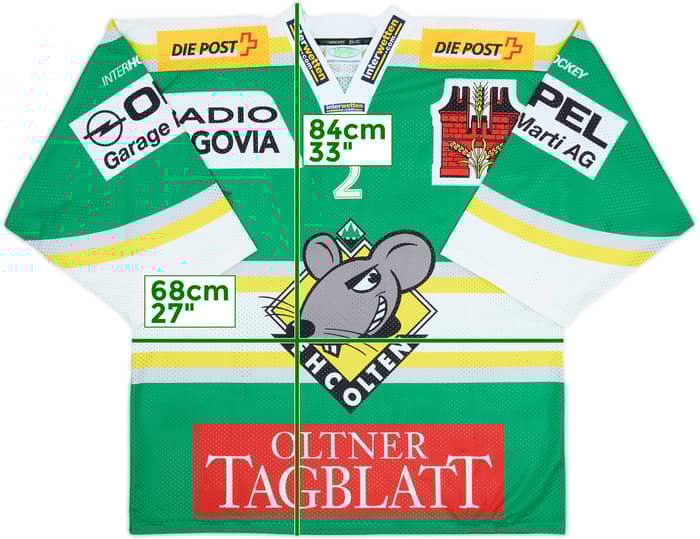 2003-05 EHC Olten Werlen #2 'Signed' Yvette Home Jersey - 7/10 - (XL)