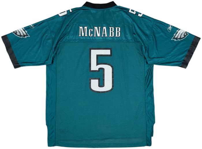2002 Philadelphia Eagles McNabb #5 Reebok On Field Home Jersey - 7/10 - (XL)