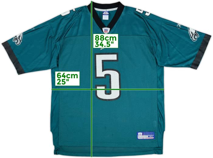 2002 Philadelphia Eagles McNabb #5 Reebok On Field Home Jersey - 7/10 - (XL)