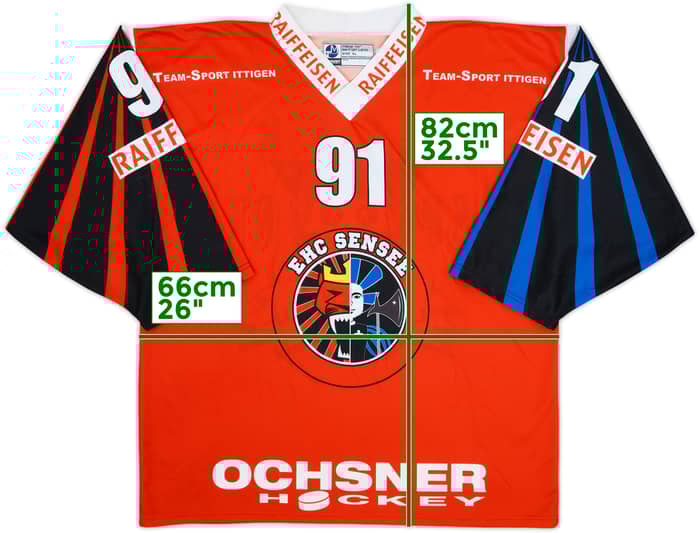 2000-02 EHC Sensee #91 Ochsner Hockey Home Jersey - 8/10 - (XL)