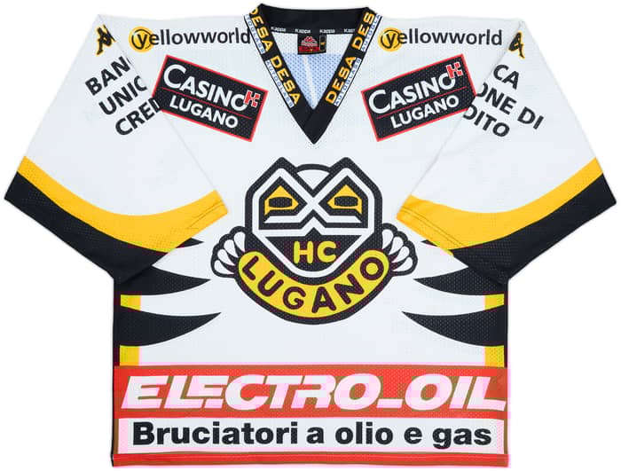 2000-01 HC Lugano Kappa Signed Home Jersey - 7/10 - (XL)