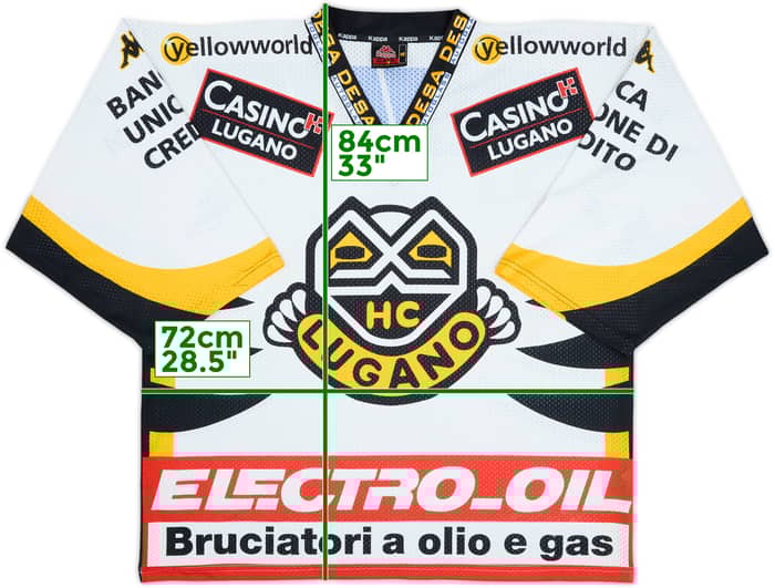 2000-01 HC Lugano Kappa Signed Home Jersey - 7/10 - (XL)