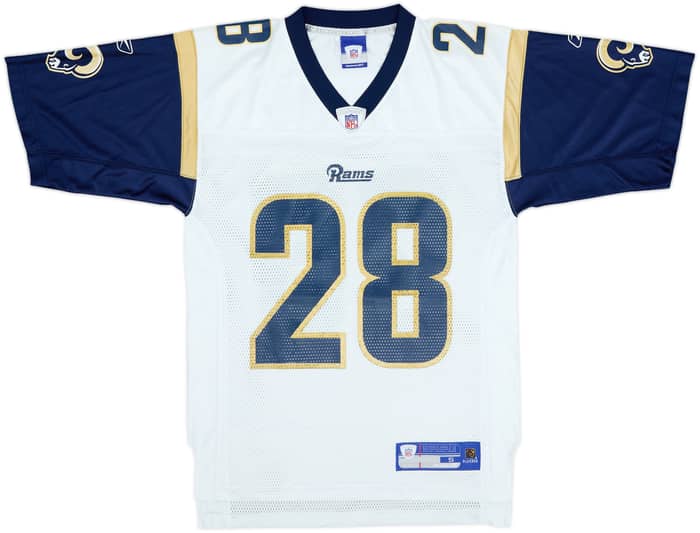 2005-06 St. Louis Rams Faulk #28 Reebok On Field Away Jersey - 8/10 - (S)