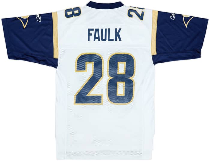 2005-06 St. Louis Rams Faulk #28 Reebok On Field Away Jersey - 8/10 - (S)