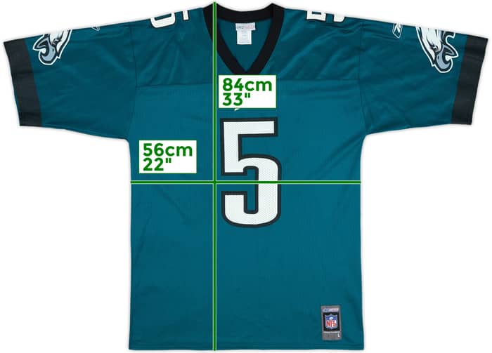 2001 Philadelphia Eagles McNabb #5 Reebok Home Jersey - 6/10 - (L)