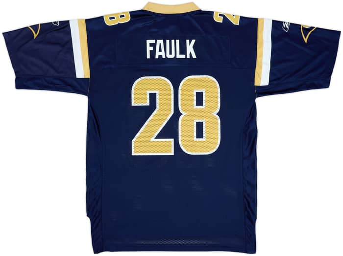 2005-06 St. Louis Rams Faulk #28 Reebok On Field Home Jersey - 9/10 - (L)