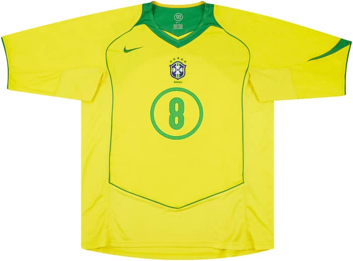 2004-06 Brazil Home Shirt Kaka #8 (Excellent - 9/10)