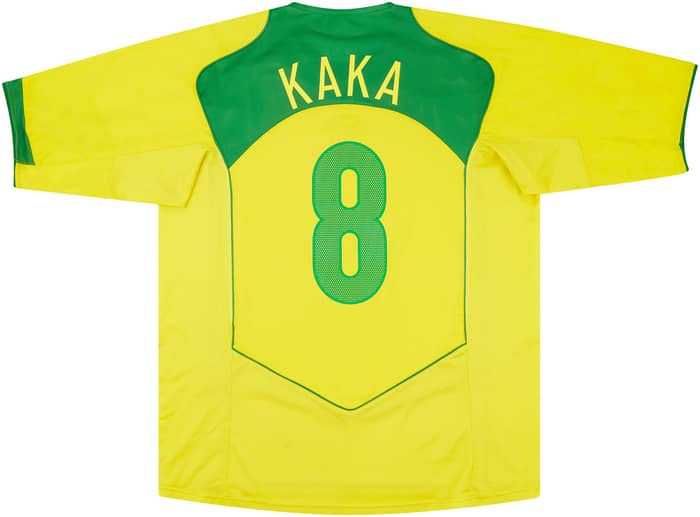 2004-06 Brazil Home Shirt Kaka #8 (Excellent - 9/10)
