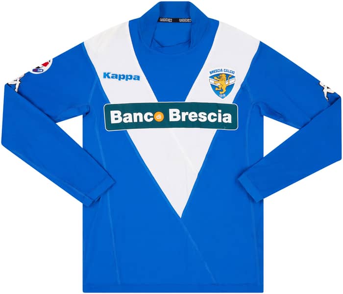 2005-06 Brescia Match Issue Home L/S Shirt Mannini #40