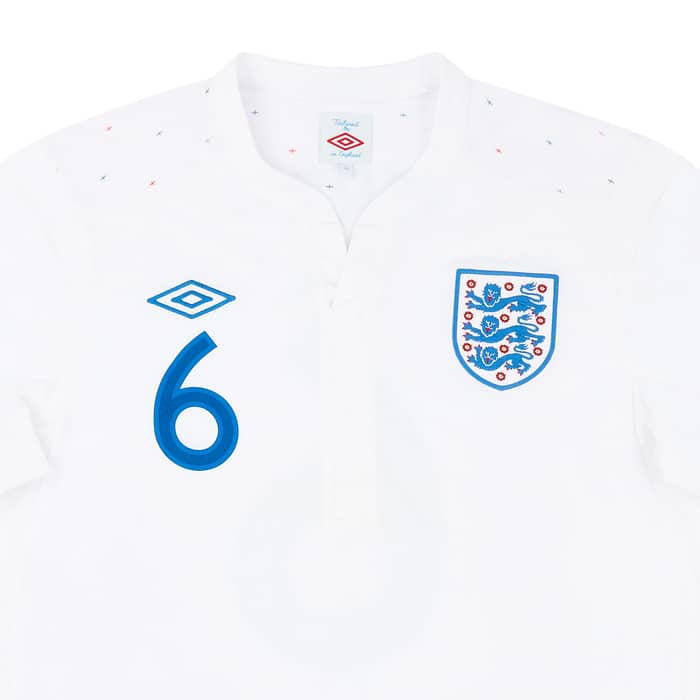 2010-11 England Player Issue Signed Home Shirt Terry #6
