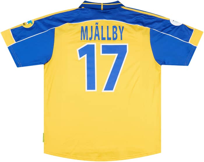 2000 Sweden Match Issue European Championship Home Shirt Mjallby #17 (v Italy)
