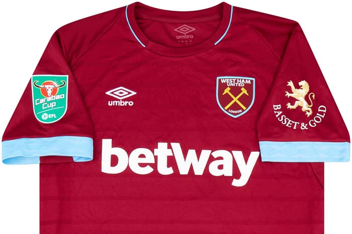 2018-19 West Ham United Match Issue Carabao Cup Home Shirt Arnautovic #7
