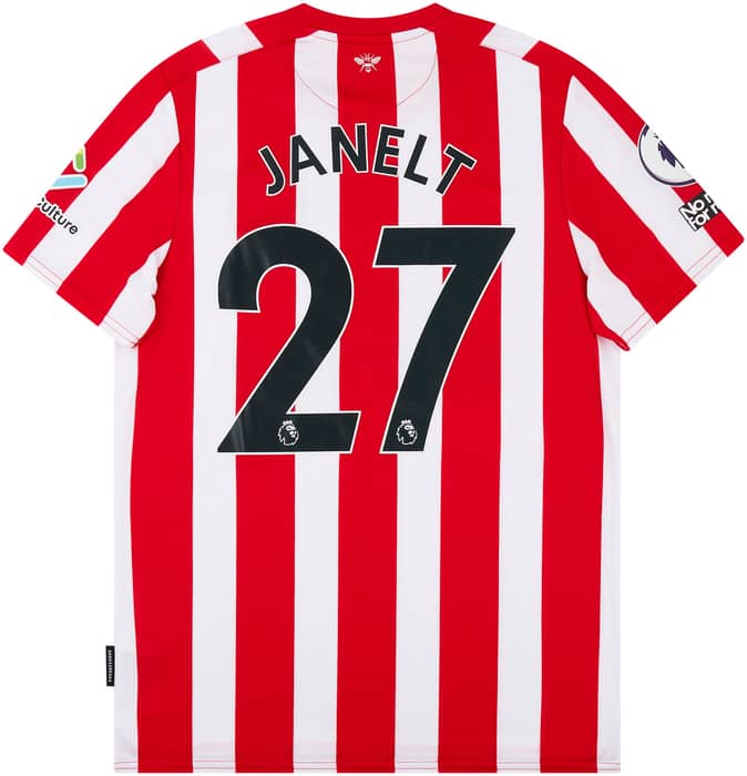 2021-22 Brentford Match Issue Home Shirt Janelt #27 (v Manchester United)