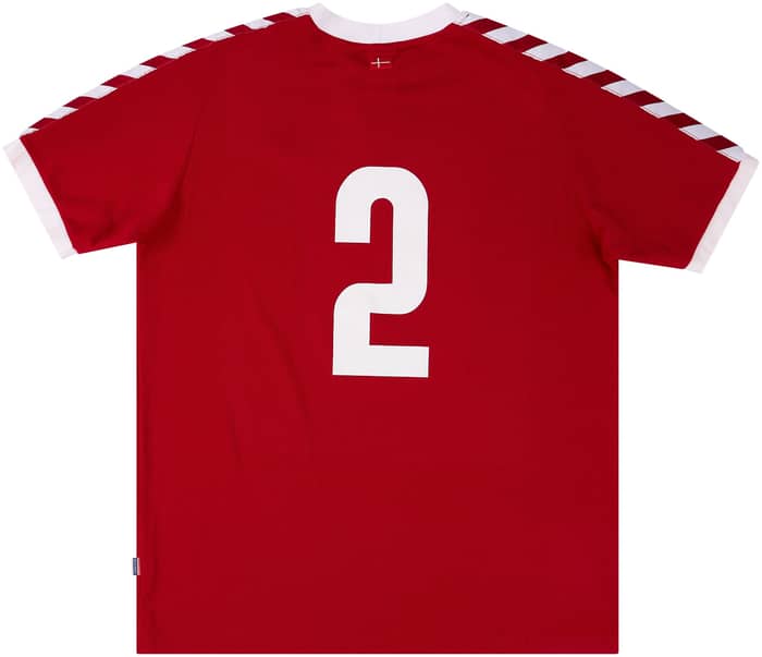2003 Denmark Match Issue Home Shirt #2 (Wieghorst)