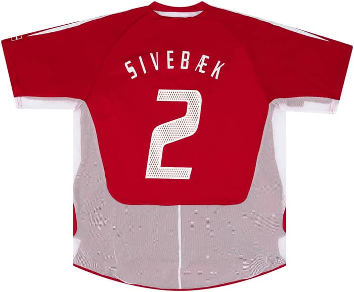 2004-05 Denmark Player Issue Home Shirt Sivebaek #2
