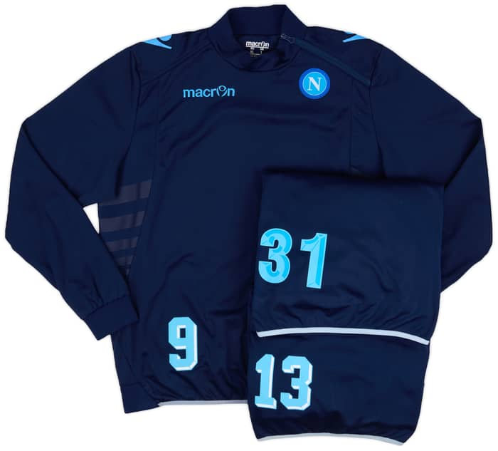 2013-14 Napoli Player Issue 1/4 Zip Training Top # - 5/10