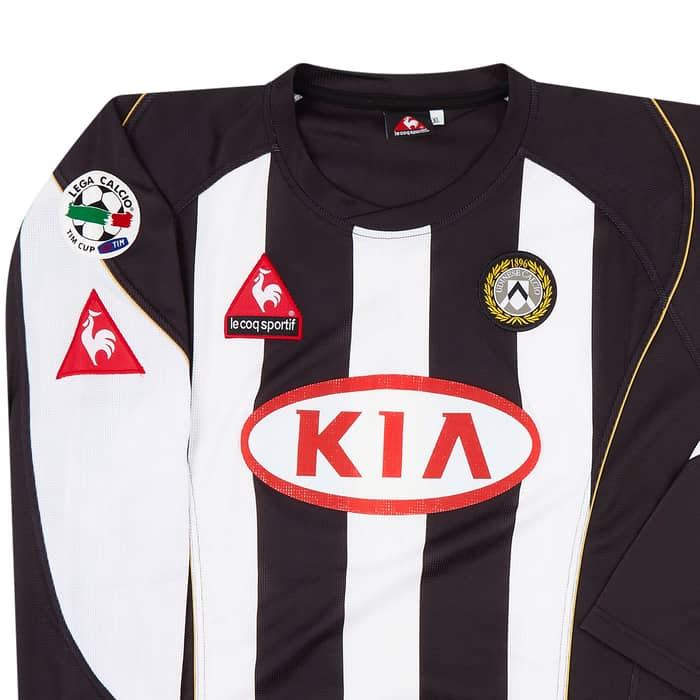 2004-05 Udinese Match Issue Coppa Italia Home L/S Shirt Belleri #77 (v AC Milan)