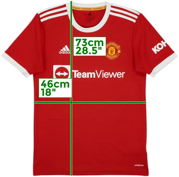 2021-22 Manchester United Home Shirt Shaw #23 - 6/10 - (S)