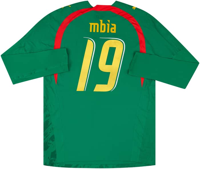 2006-07 Cameroon Match Issue Home L/S Shirt Mbia #19
