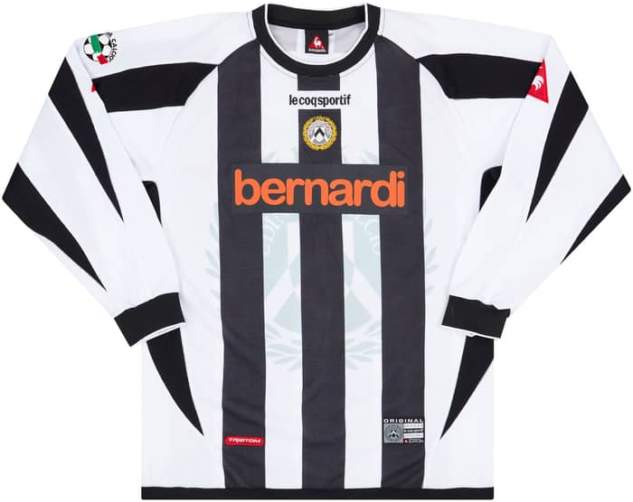 2003-04 Udinese Match Issue Copa Italia Home L/S Shirt Pieri #26 (v Inter)