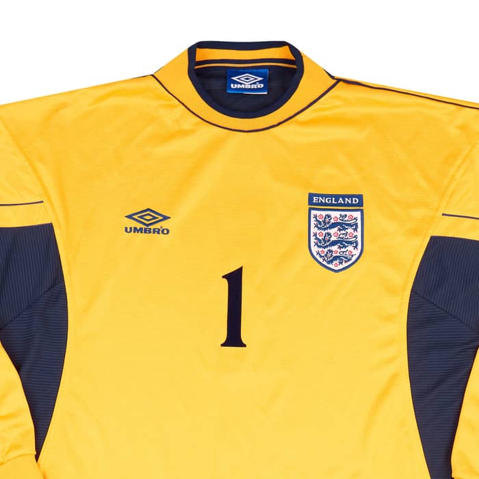 1999-00 England U-18 Match Issue GK Shirt #1 (Evans)