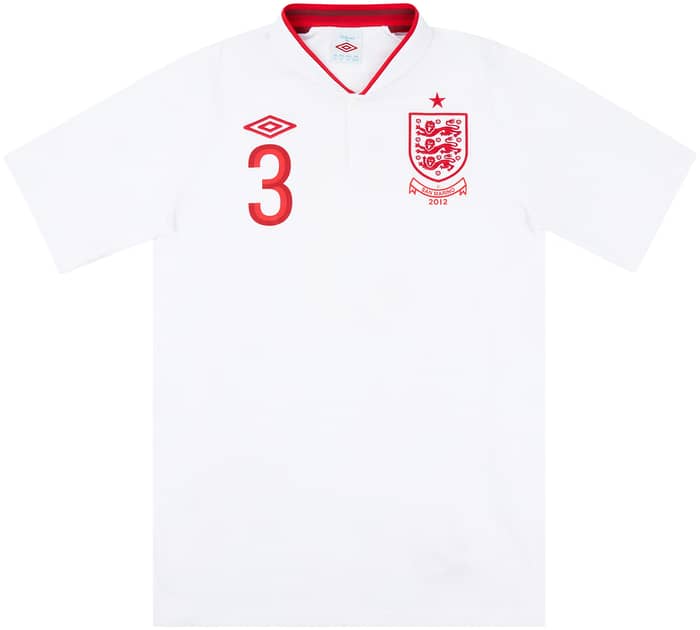 2012 England Match Issue Home Shirt Baines #3 (v San Marino)