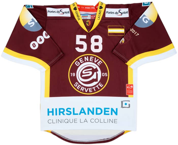 2016-17 Geneve-Servette HC Rolli #58 Home Jersey - 6/10 - (L)