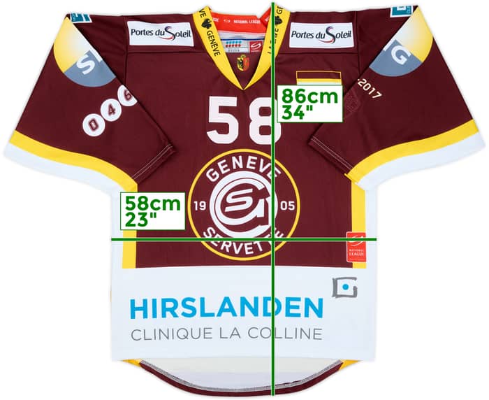 2016-17 Geneve-Servette HC Rolli #58 Home Jersey - 6/10 - (L)