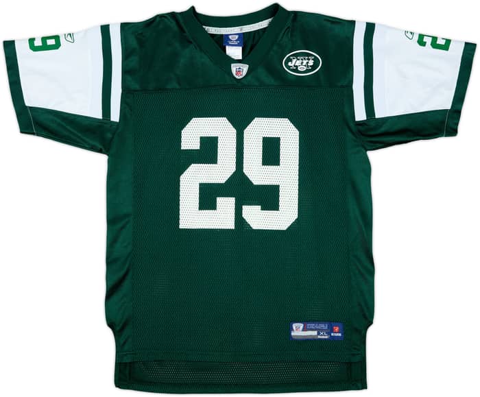 2008-09 New York Jets L.Washington #29 Reebok On Field Home Jersey - 9/10 - (XL.Boys)