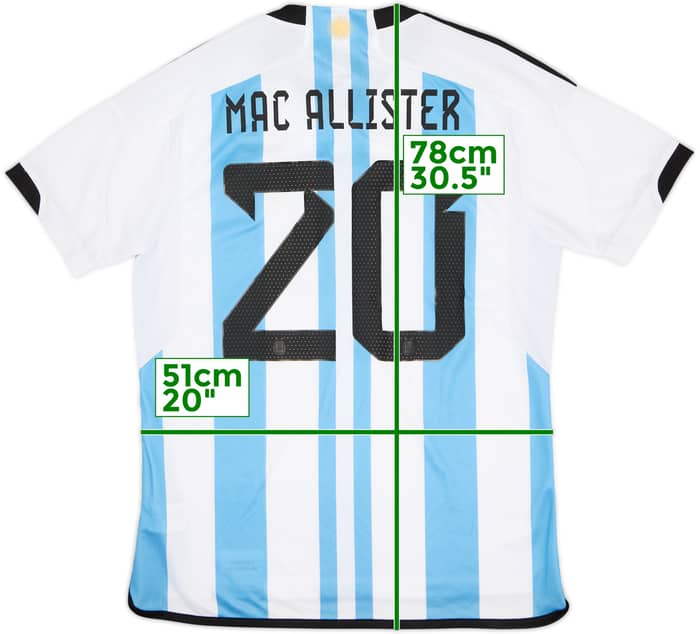 2022-23 Argentina Home Shirt Mac Allister #20 (L)
