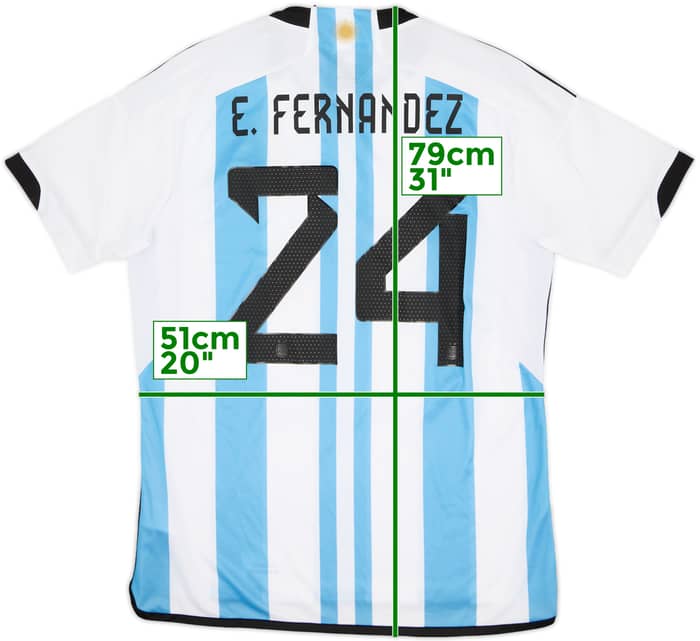 2022-23 Argentina Home Shirt E.Fernandez #24 (L)