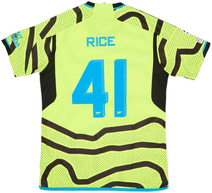 2023-24 Arsenal Authentic Away Shirt Rice #41 (L)