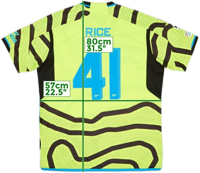 2023-24 Arsenal Authentic Away Shirt Rice #41 (XL)