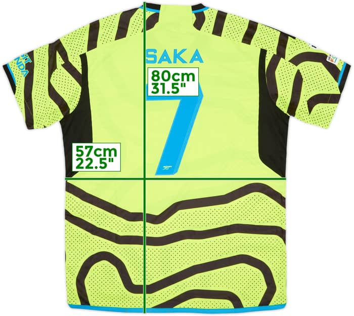 2023-24 Arsenal Authentic Away Shirt Saka #7 (XL)