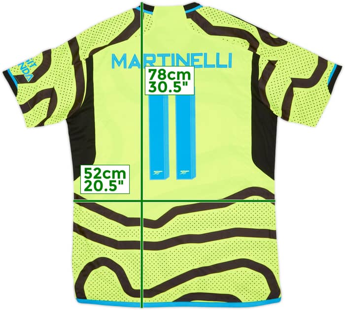 2023-24 Arsenal Authentic Away Shirt Martinelli #11 (L)