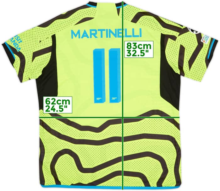 2023-24 Arsenal Authentic Away Shirt Martinelli #11 (XXL)